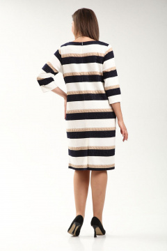 Платье из трикотажа в полоску круглый год на 3/4 рукав Fortuna ШЖ 636 новое - фото 2
