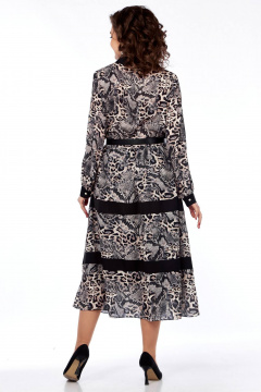 Платье отрезное по талии с воланами и атласной планкой Matini 3.1694/1 - фото 2