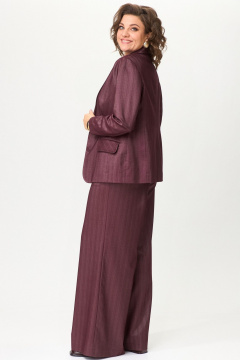 Костюм-тройка из текстиля с широкими брюками и жилетом для офиса и торжеств Angelina & Сo 1199 - фото 5