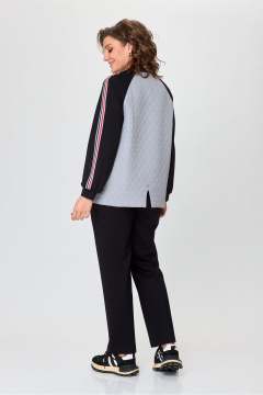 Демисезонный комплект брюки и жакет из текстиля для повседневной одежды DaLi 5729.2 серый - фото 5