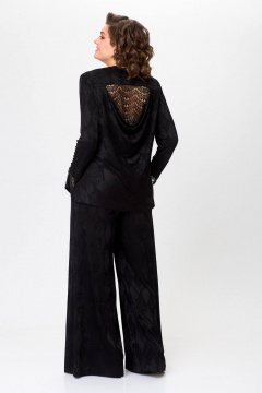 Нарядный комплект из трикотажного блузона с драпировкой и брюками Koketka i K 1244 - фото 3