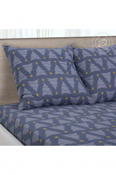 Комплект постельных принадлежностей из хлопка синий 1,5-спальный АРТПОСТЕЛЬ 500 северная_корона - фото 4