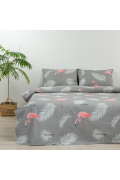 Постельное бельё бязь двуспальный серый комплект BLAKIT 41251/0-545305/457972 - фото 1