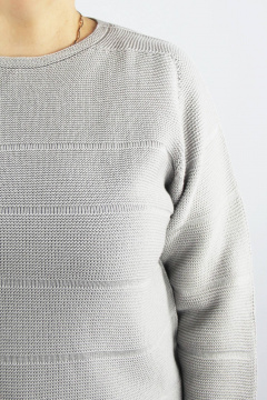 Джемпер вязаный из трикотажа с регланом-погон Полесье С1830-24 4С0774-Д43 158,164 серый_гранит - фото 3