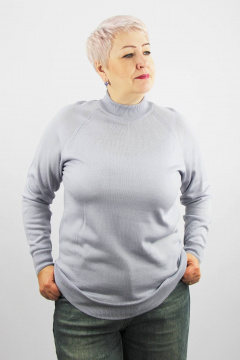 Свитер реглан прямой силуэт из трикотажа для демисезона Полесье С3316-15 5С1754-Д43 170,176 сиренево-серый - фото 1