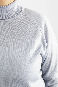 Свитер реглан с высоким воротником для демисезона Полесье С3433-17 7С1582-Д43 158,164 сиренево-серый - фото 3