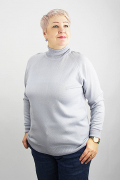 Свитер реглан с высоким воротником для демисезона Полесье С3433-17 7С1582-Д43 170,176 сиренево-серый - фото 1