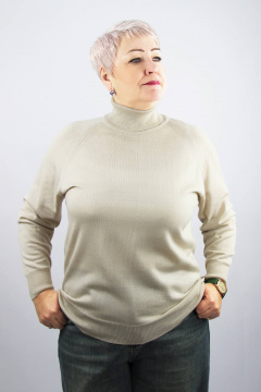 Свитер реглан с высоким воротником для демисезона Полесье С3433-17 7С1582-Д43 170,176 слоновая_кость - фото 1