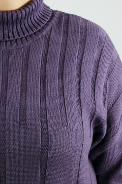 Платье из трикотажа с длинным рукавом и круглым вырезом Полесье С4547-23 4С8799-Д43 164 баклажан - фото 3