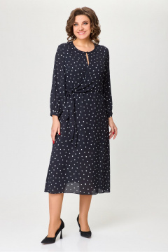 Платье из текстиля, свободный крой, демисезон, классический стиль DaLi 9397 чёрный - фото 1