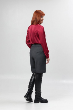 Шорты со стрелками и карманами из текстиля Соджи 642 серый - фото 5