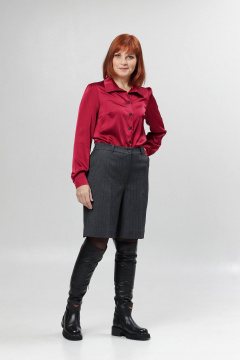 Шорты со стрелками и карманами из текстиля Соджи 642 серый - фото 1