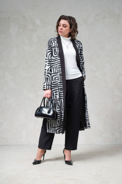 Демисезонный трикотажный кардиган на запах с разрезами Avanti 1680 - фото 1