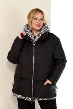 Куртка демисезонная водоотталкивающая с капюшоном Shetti 2176 черный - фото 5