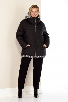 Куртка демисезонная водоотталкивающая с капюшоном Shetti 2176 черный - фото 4