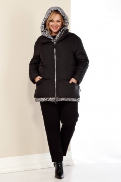 Куртка демисезонная водоотталкивающая с капюшоном Shetti 2176 черный - фото 2