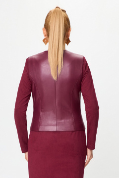 Жилет из экокожи с асимметричным низом Svetlana-Style 1966 бордовый - фото 2