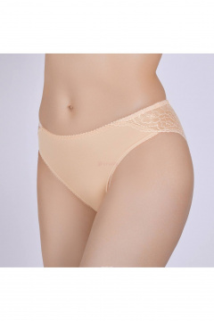 Трусы из хлопкового трикотажа с кружевной отделкой Verally 1004-3 жасмин - фото 3