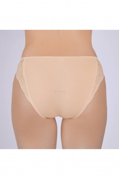 Трусы из хлопкового трикотажа с кружевной отделкой Verally 1004-3 жасмин - фото 2