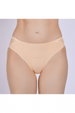 Трусы из хлопкового трикотажа с кружевной отделкой Verally 1004-3 жасмин - фото 1