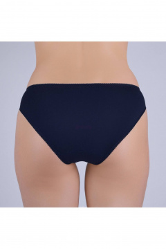 Трусы из хлопкового трикотажа с кружевной отделкой Verally 1064-2 темно-синий - фото 2