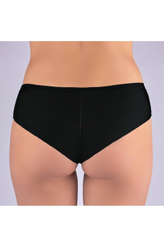 Трусы сетчатые с вышивкой из эластичного полотна Verally 1068-2 черный - фото 2