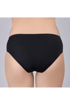 Трусы черные гладкие из эластичного полотна Verally 1076-4 черный - фото 2