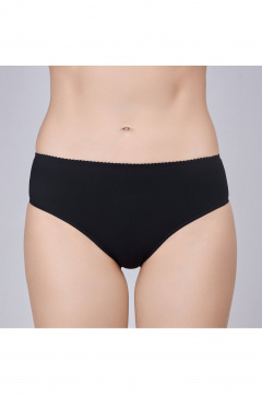 Трусы черные гладкие из эластичного полотна Verally 1076-4 черный - фото 1