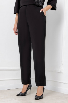 Демисезонный черный трикотажный костюм с брюками и джемпером Gold Style 2599 черный - фото 5