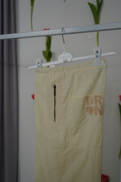 Желтые летние брюки из текстиля для стильных повседневных образов BURVIN 9459-11 1 - фото 4