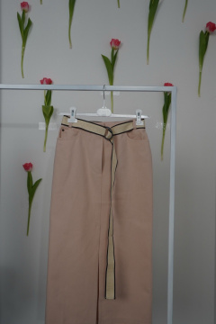 Юбка на каждый день из текстиля бежевого цвета BURVIN 9465-21 3 - фото 1