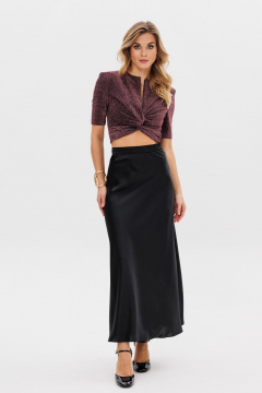 Блуза приталенная с плечевыми накладками на подкладке EOLA 2793 медь - фото 5