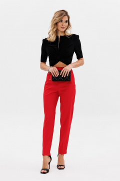 Блуза приталенная с плечевыми накладками, на подкладке EOLA 2793 черный - фото 5