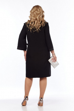 Черное платье с дизайнерской вышивкой и короткой молнией Grace for you 1054 - фото 5