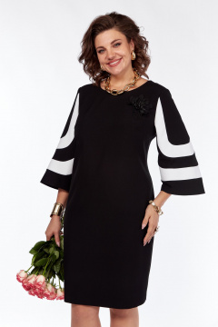 Платье с разрезом, цветочный декор и расклешенными рукавами Grace for you 1055 - фото 3