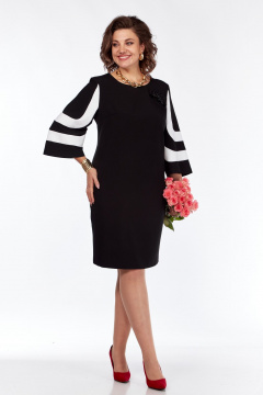 Платье с разрезом, цветочный декор и расклешенными рукавами Grace for you 1055 - фото 2