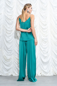 Высокие брюки на кокетке со зауженным к низу кроем Luna 200/2 зеленый - фото 4