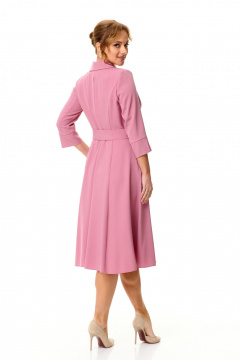 Платье полуприлегающего силуэта из костюмной ткани T&N 7566 розовый_клевер - фото 2