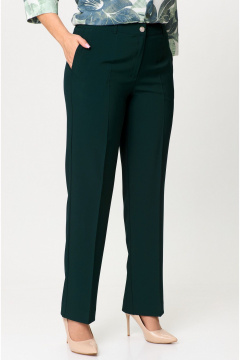 Брюки классические со стрелками из текстиля БелЭльСтиль 596-2_79_22 изумруд - фото 2