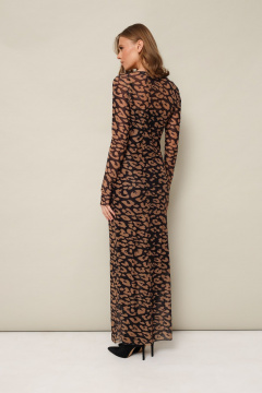 Миди платье с анималистичным принтом и рукавами-втачками PUR PUR 11-332/2 - фото 4