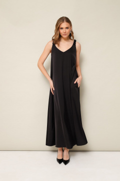 Лаконичное платье А-силуэта с V-образным вырезом PUR PUR 11-342 - фото 1