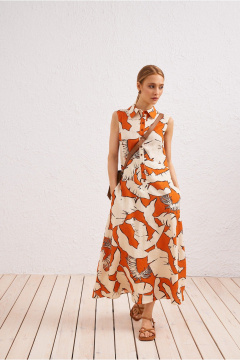 Платье мультиколор в стиле на каждый день из текстиля BURVIN 9506-81 - фото 1