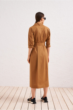 Платье бежевое в стиле на каждый день из текстиля BURVIN 9512-81 - фото 2