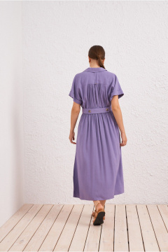 Платье фиолетовое в стиле на каждый день из текстиля BURVIN 9517-81 - фото 2
