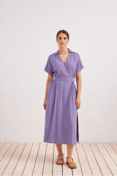 Платье фиолетовое в стиле на каждый день из текстиля BURVIN 9517-81 - фото 1