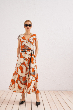 Платье мультиколор в стиле на каждый день из текстиля BURVIN 9518-81 - фото 1