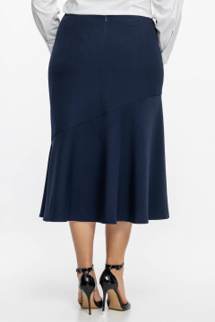 Синяя юбка с расширением из клиньев, стиль деловой и повседневный Avila 0978 синий - фото 5