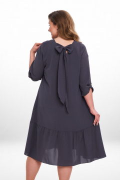 Платье свободного кроя из струящейся ткани Ramonki 2101 фиолетовый - фото 2