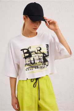 Шорты на каждый день из текстиля желтого цвета BURVIN 9521-31 - фото 2