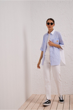 Блуза фиолетовая стильная на лето из текстиля BURVIN 9532-51 - фото 3